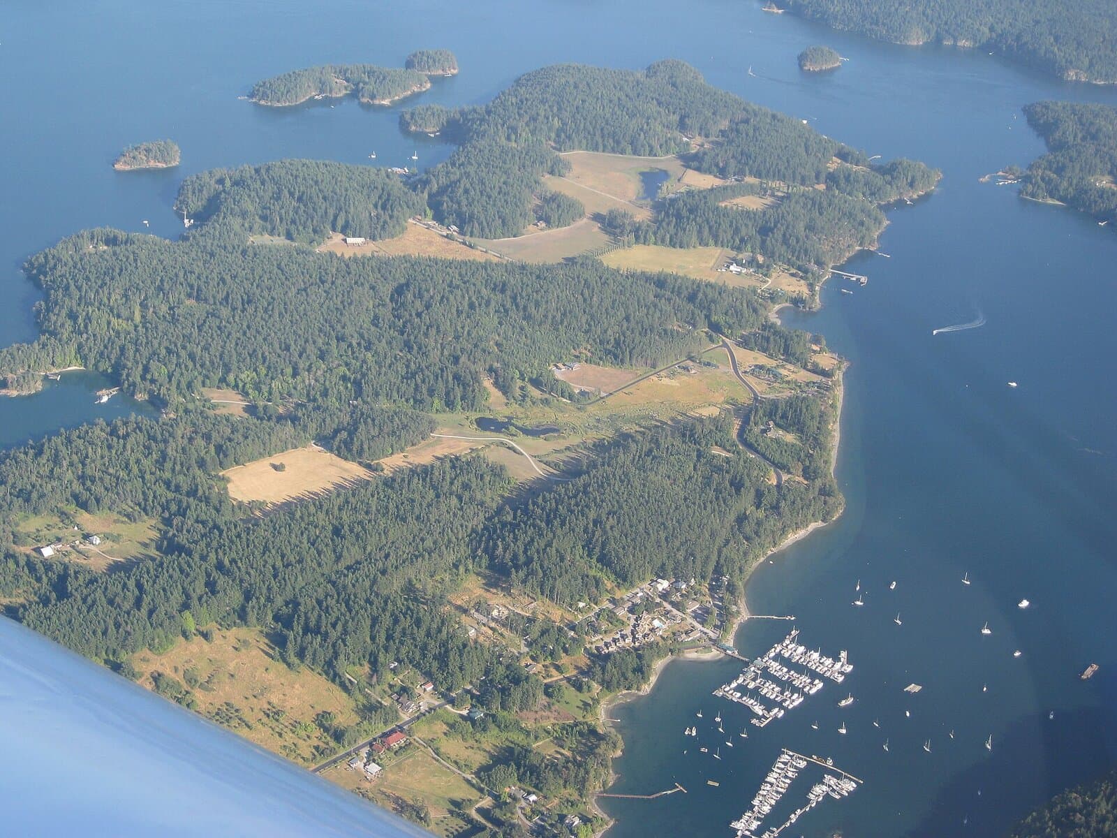Deer Harbor Marina (Orcas Island) — aerial